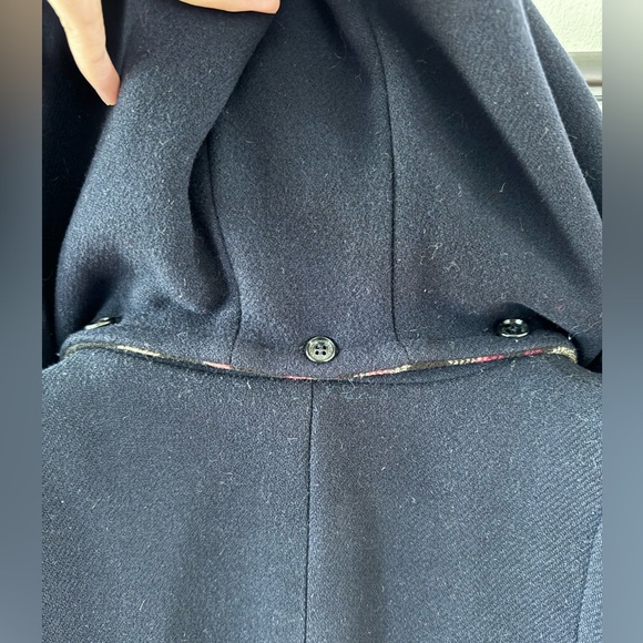 Navy Pendleton long wool coat with hood - Picture 13 of 14